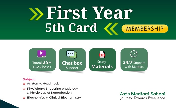 Study with Axis Membership 1st year- 5th card