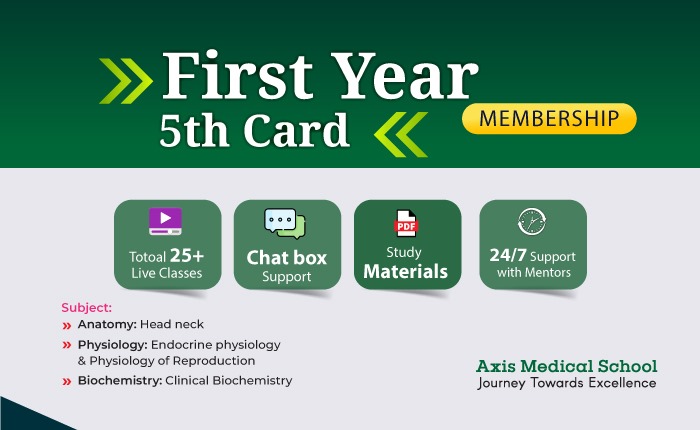 Study with Axis Membership 1st year- 5th card