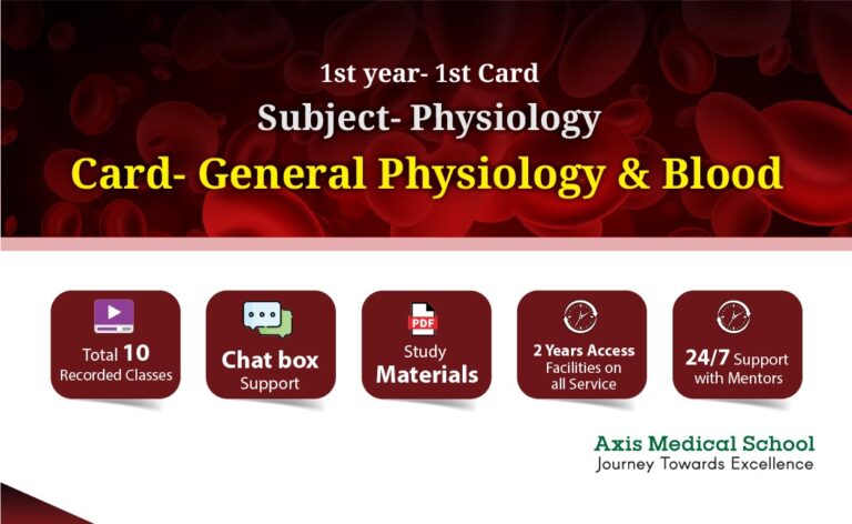 Physiology- 1st Card- General Physiology & Blood