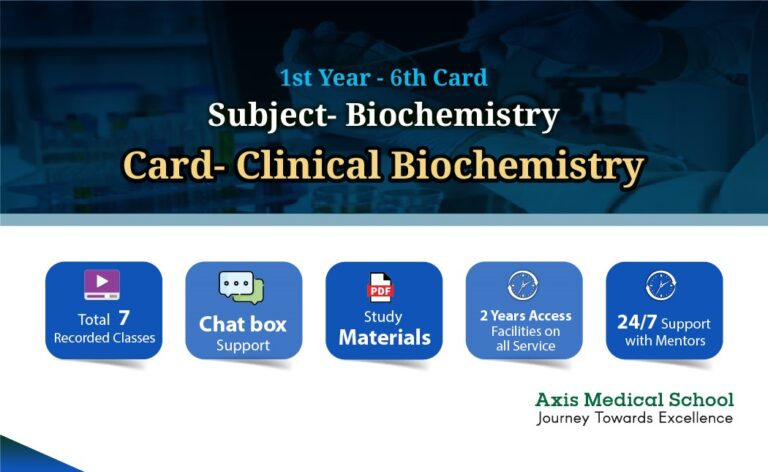 Biochemistry- 6th Card- Clinical Biochemistry