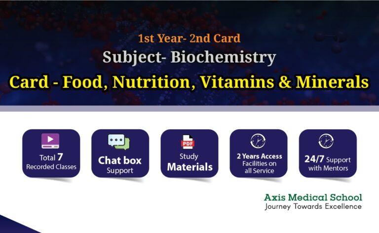 Biochemistry- 2nd Card- Food, Nutrition, Vitamins and Minerals