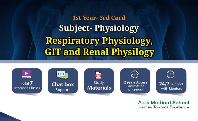 Physiology- Respiratory, GIT and Renal Physiology