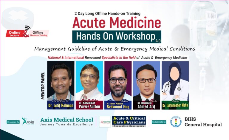 2 Days Long Offline Hands-on Training Acute Medicine Hands On Workshop